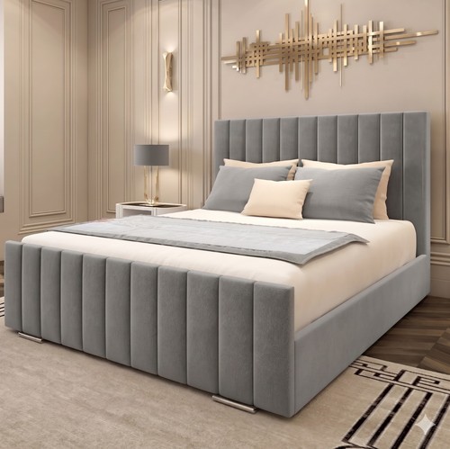 Panel upholstered bed - upholstered,