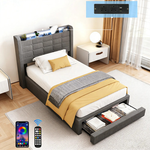 3ft single ottoman bed - single,