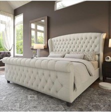 Luxury Tulip Wing Sleigh Bed